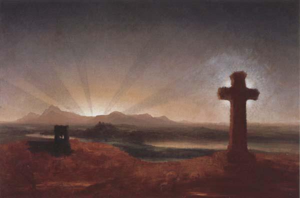 Thomas Cole Cross at Sunset oil painting image